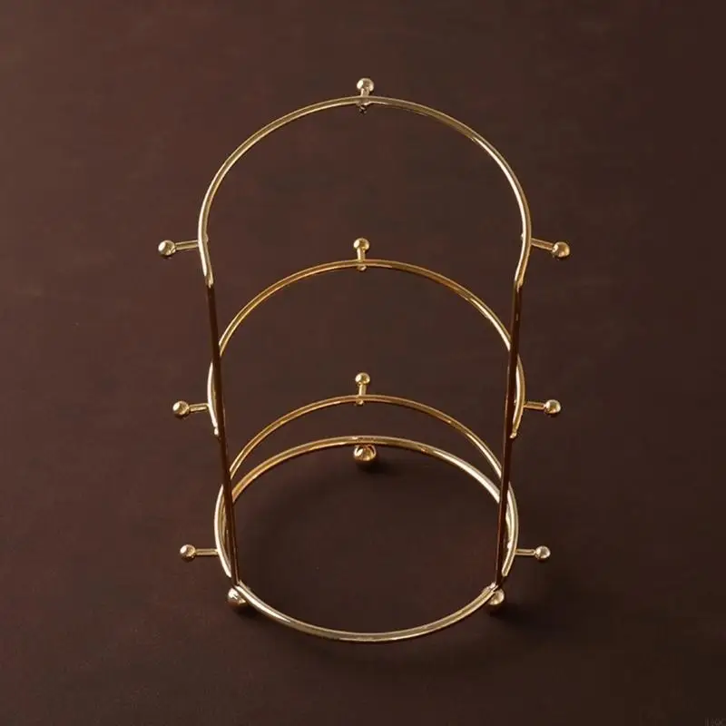 Crown Display Rack Metal Gold Crystal Headbands 2 Layer 3 Layer Holder