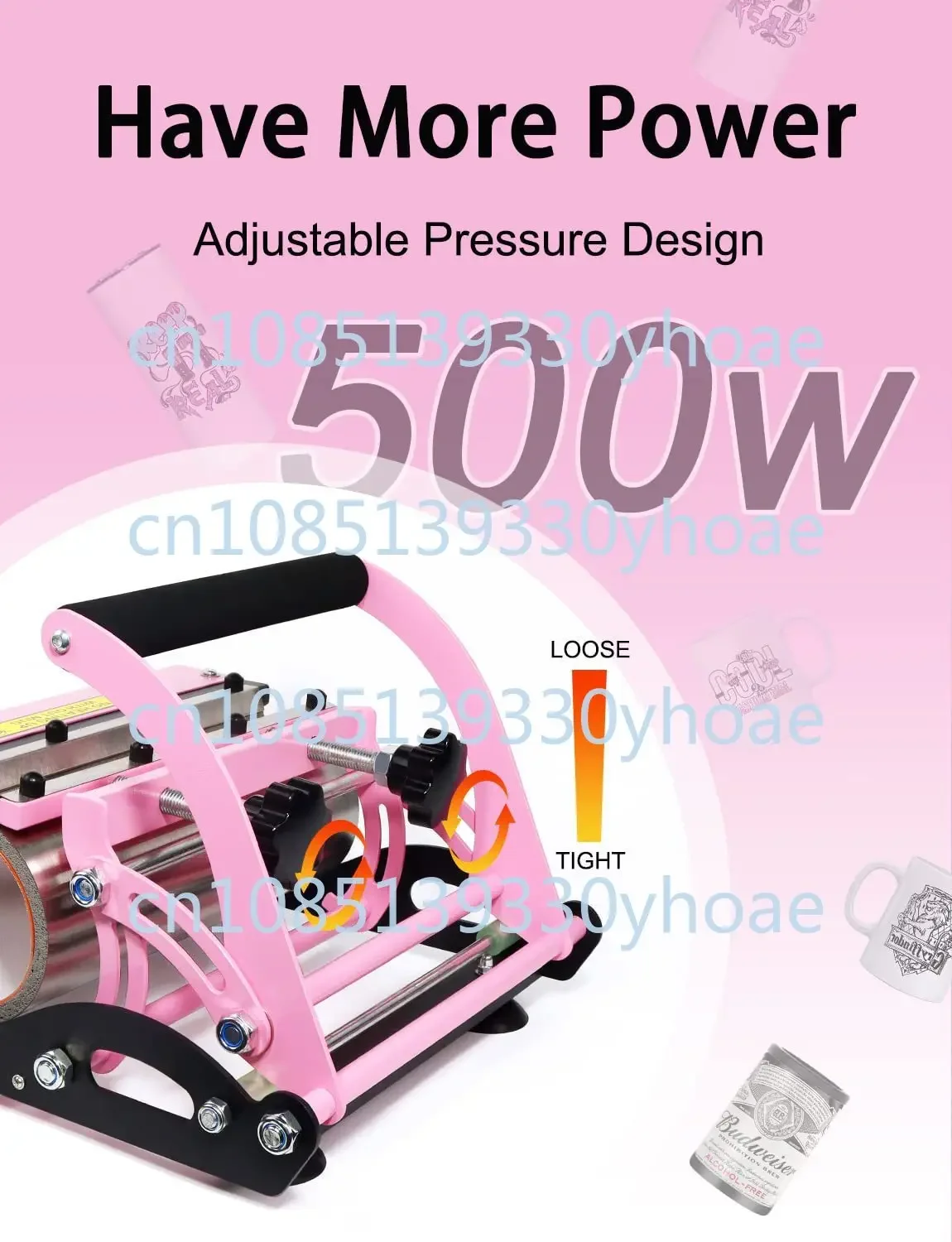 Straight Baking Cup Machine 30Oz Large Sublimation Hot Cup Machine 30Oz Universal Coaster Heat Transfer Machine