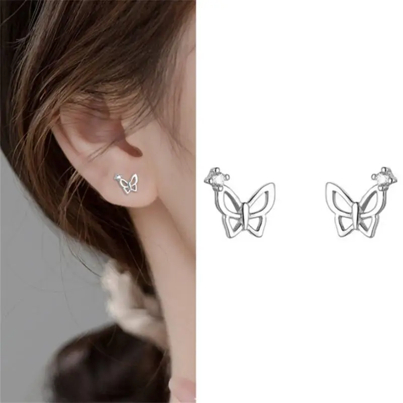 2/4/6PAIRS Fashion Butterfly Earrings Small And Exquisite Fine Jewelry Fashion Accessories Highly Sought After Temperament