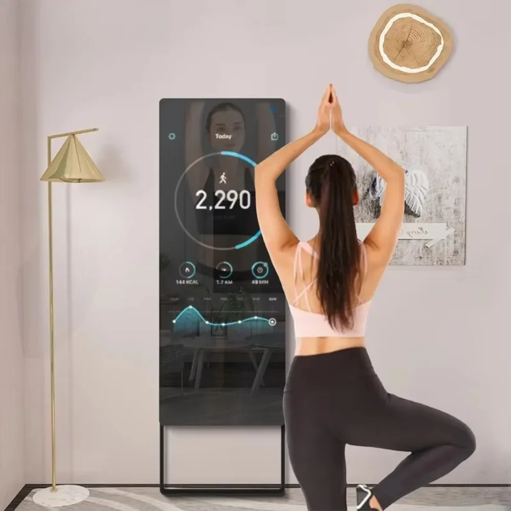 

Изготовленное на заказ отель, домашний тренажерный зал, йога, 32 дюйма, 43 дюйма, Android с сенсорным экраном, умное зеркало для фитнеса