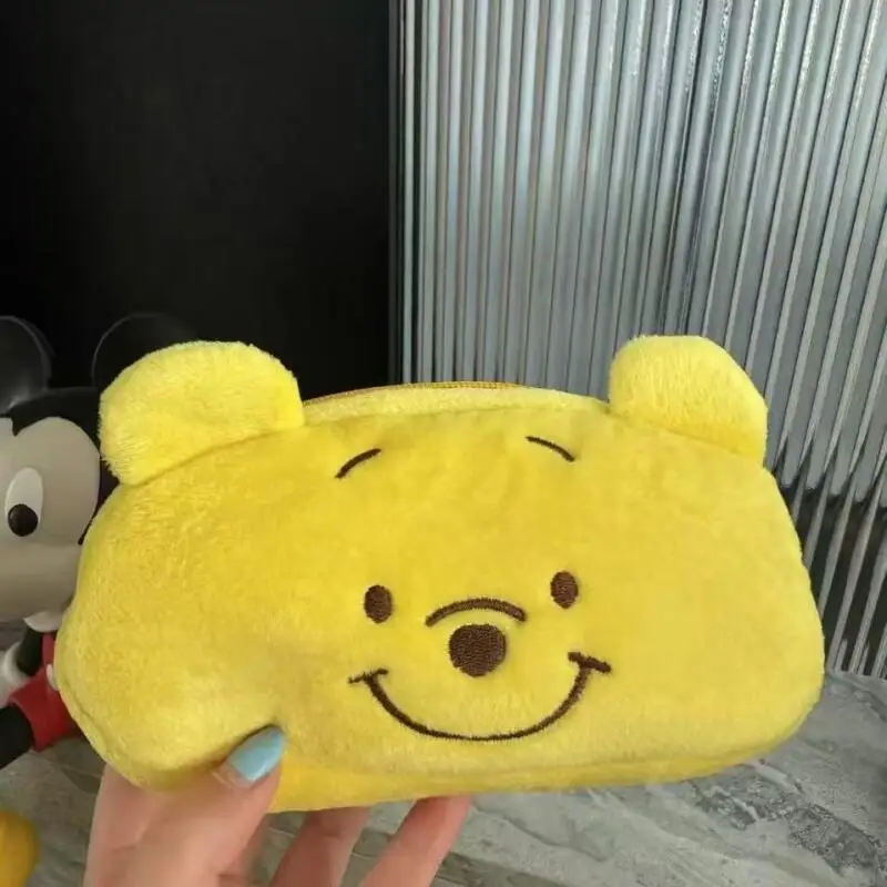 مقلمة ويني ذا بوه، منظم قرطاسية ذو سعة كبيرة لطلاب المدارس، حقيبة مكياج على شكل دب لطيف، حقيبة مستحضرات تجميل كبيرة الحجم #1