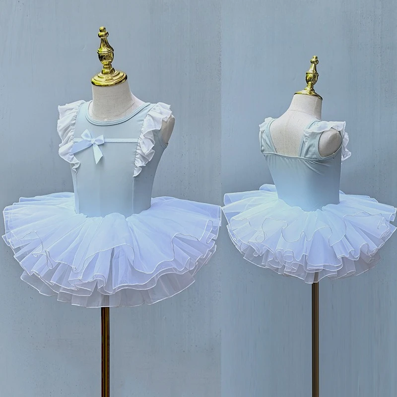 القوس الباليه ثياب للفتيات ملابس الرقص الأطفال الباليه توتو التنانير وتتسابق الجمباز رومبير الاطفال مرحلة الأداء الملابس