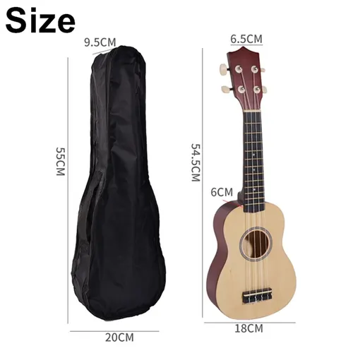 Imagen 2 del producto Miwayer-ukelele Soprano para principiantes, guitarra Hawaiana de 21 pulgadas, sintonizador Digital con bolsa de concierto, ukelele Capo