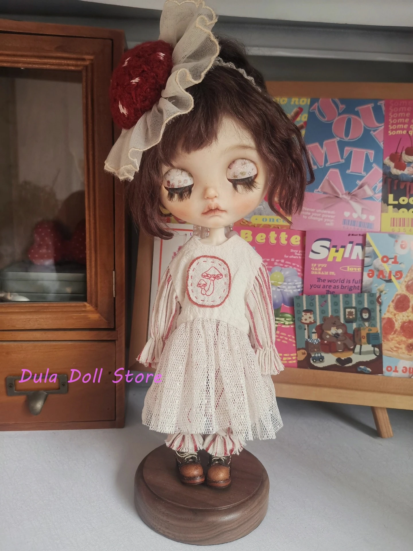 Dula Doll Clothes Dress Mushroom embroidery spliced mesh main skirt Blythe Qbaby ob24 ob22 Azone Licca ICY JerryB 1/6 Bjd Doll