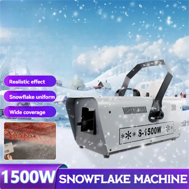 1500W Snow Making Machine Snowflake Maker for Christmas Wedding Stage Kids Party with Wireless Remote Control