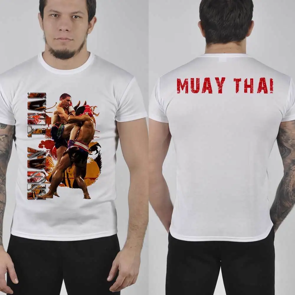 Custom Muay Thai Fighter MMA Combat Training T-Shirt. Summer Cotton Short Sleeve O-Neck Mens T Shirt New S-3XL