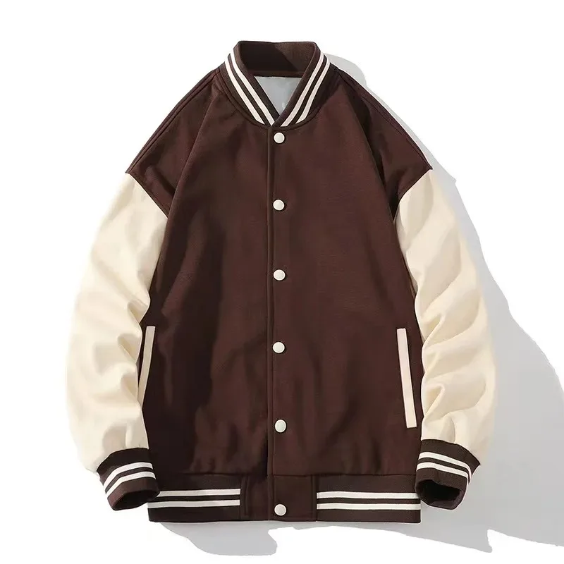 Baseballs Jackets New Fashion Casual Quality Patchwork Button Sports Coat Women Men Team Varsity Jacket Custom