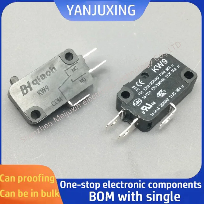 KW9-0 travel limit button UL push-button with soft touch machine tool and household appliance switch 3 pins 16A 250V