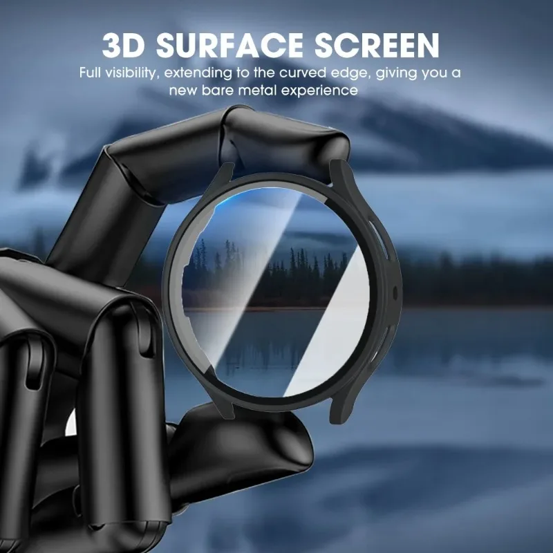 For Samsung Galaxy Watch 7 Protector Case Full Coverage Bumper with Tempered Glass Flim Screen Protective for Watch 7 40mm 44mm