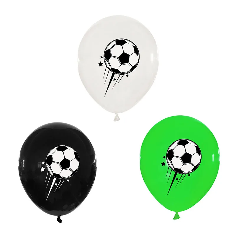 

12 Inch Green Football Printed Latex Balloon Children's Football Theme Birthday Party Decoration Scene Balloon Children's Toy