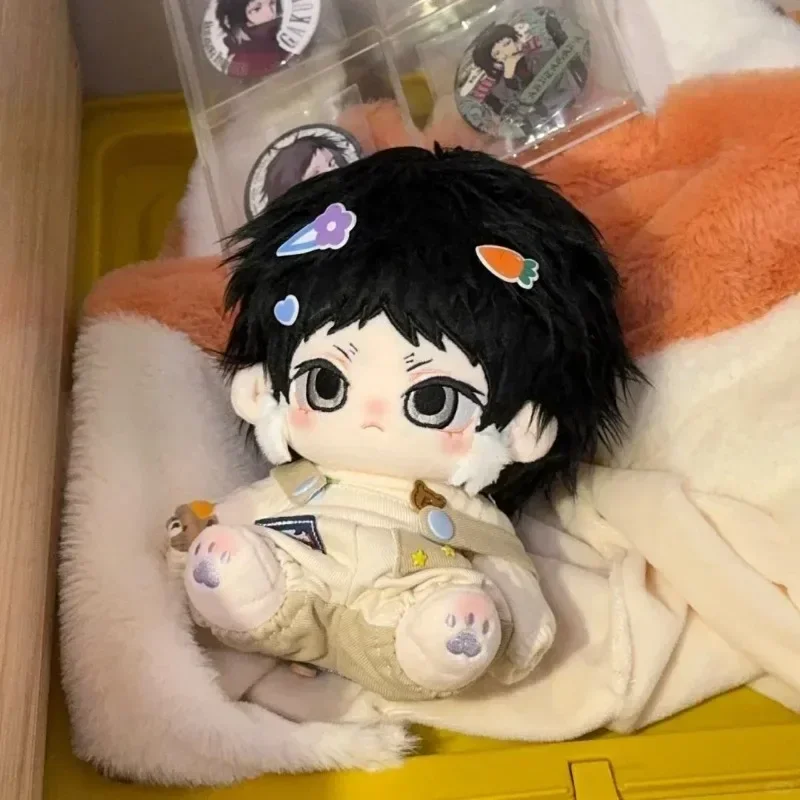 Bungo Stray Dogs Ryunosuke Akutagawa 20CM Plush Doll Toys with Skeleton Stuffed Cosplay Dress-up Cotton Doll Friends Gift Xmas