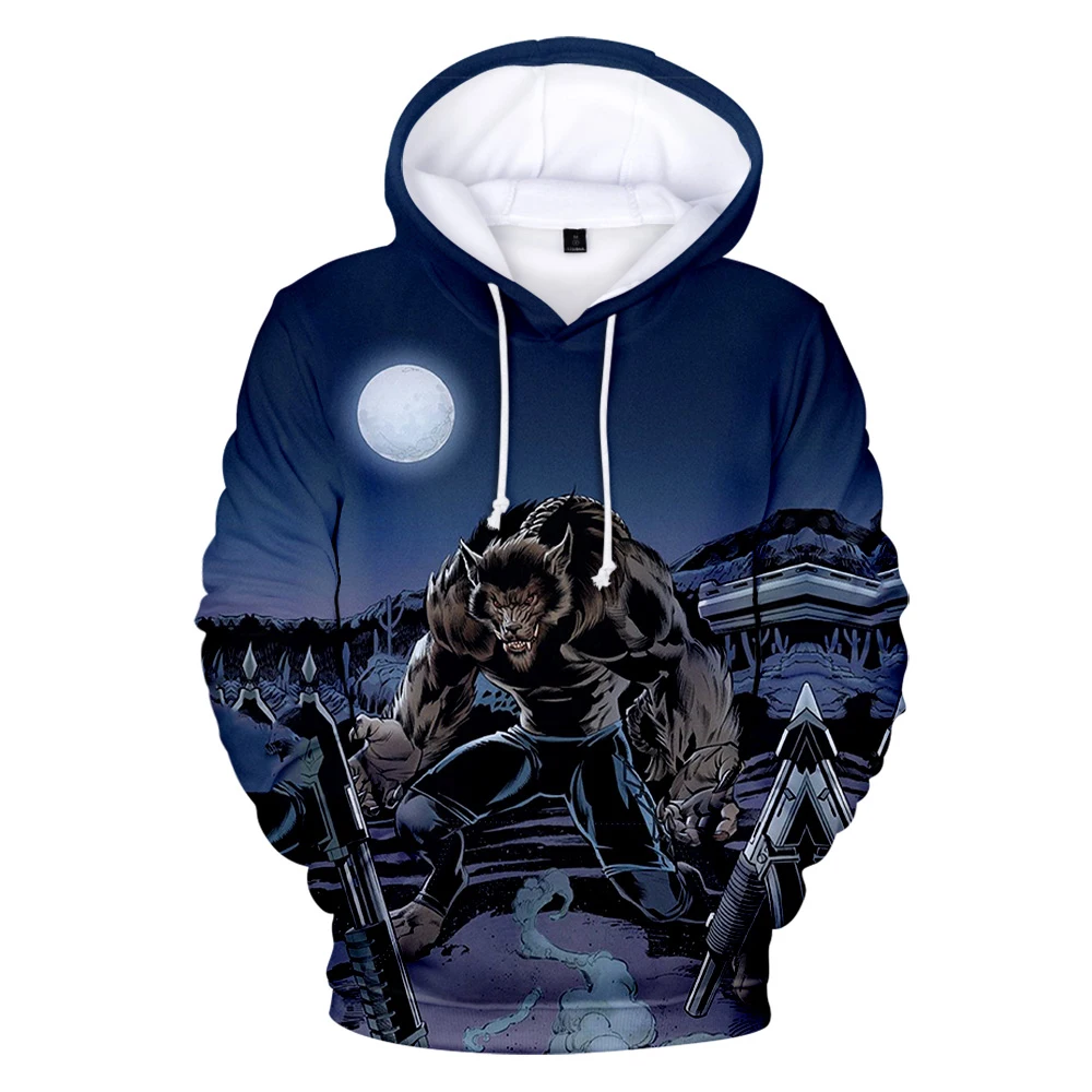 Homens e Mulheres de Manga Longa Filme Lobisomem By Night Hoodie, Camisola Unisex, Harajuku Streetwear, Roupas 3D, Novo