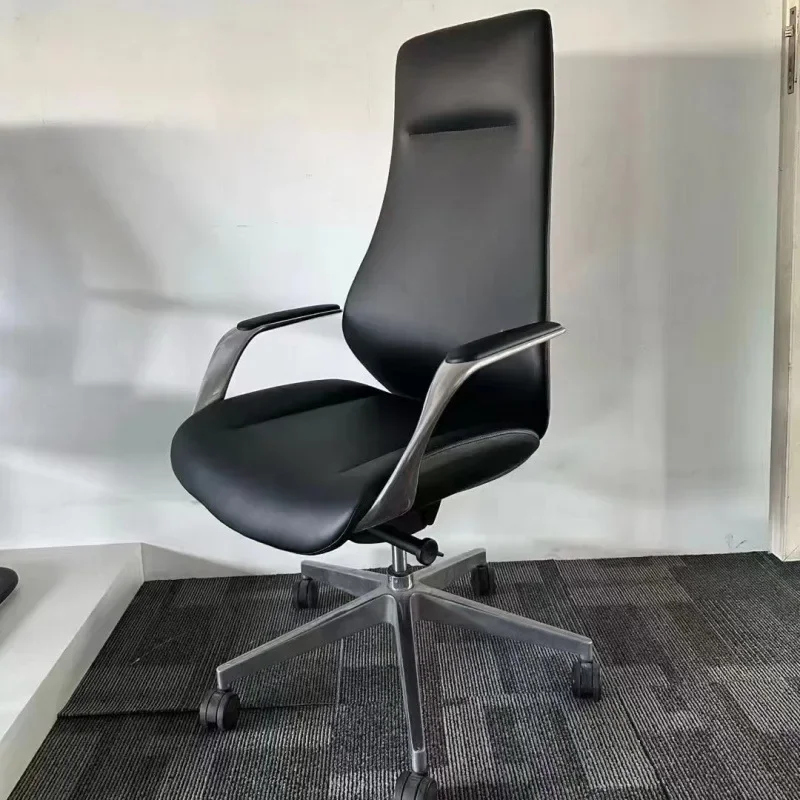 Leather Office Chair, High-grade Computer Chair, Modern Minimalist Style Office Equipments, Height Adjustable