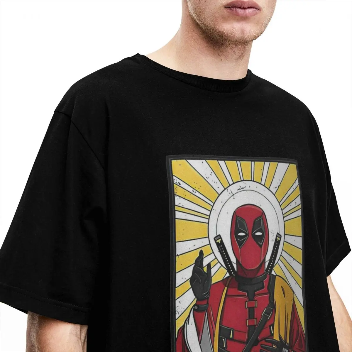 Funny Jesus Deadpool Cool D&W Men Women\'s T Shirt Merchandise Creative Tee Shirt T-Shirt Cotton Classic Clothing