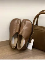 2025 Japanese Style Tabi Ninja Shoes Women Retro Suede Flats Split Hoof Toe Boat Shoes Femme Mary Jeans Mocasines Ballerina Shoe - Image 3