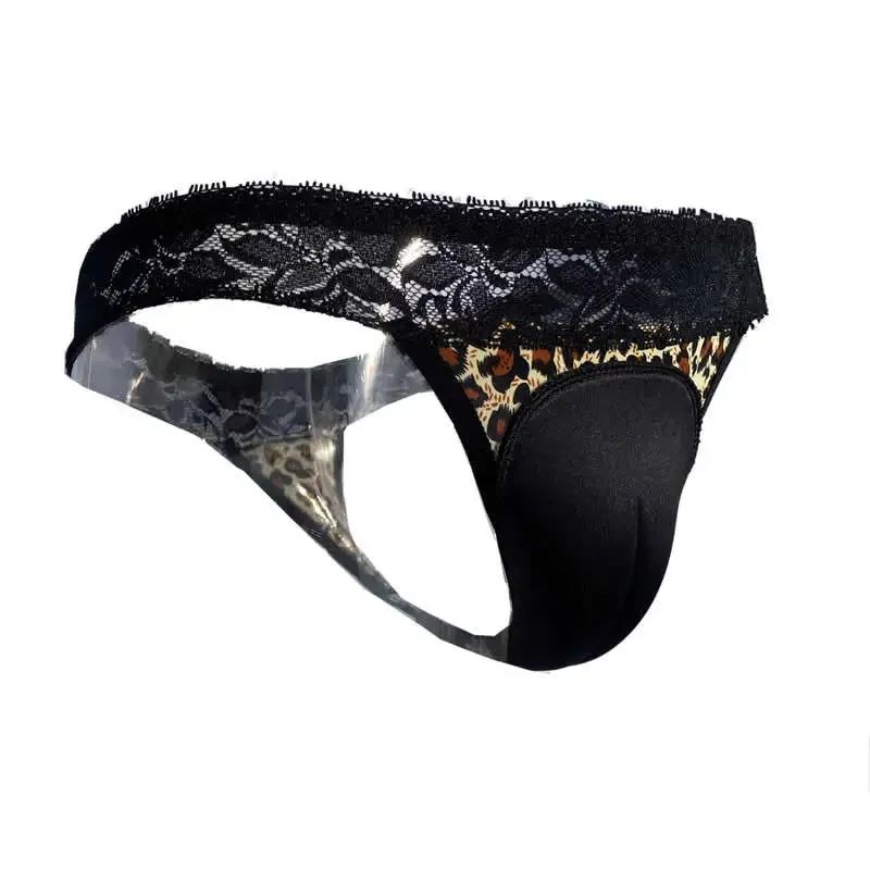 Leopard Print T-Back Camel Toe Control Panty Hiding Gaff Underwear Crossdresser Transgender Sissy Panties Shemale Ladyboy Thong