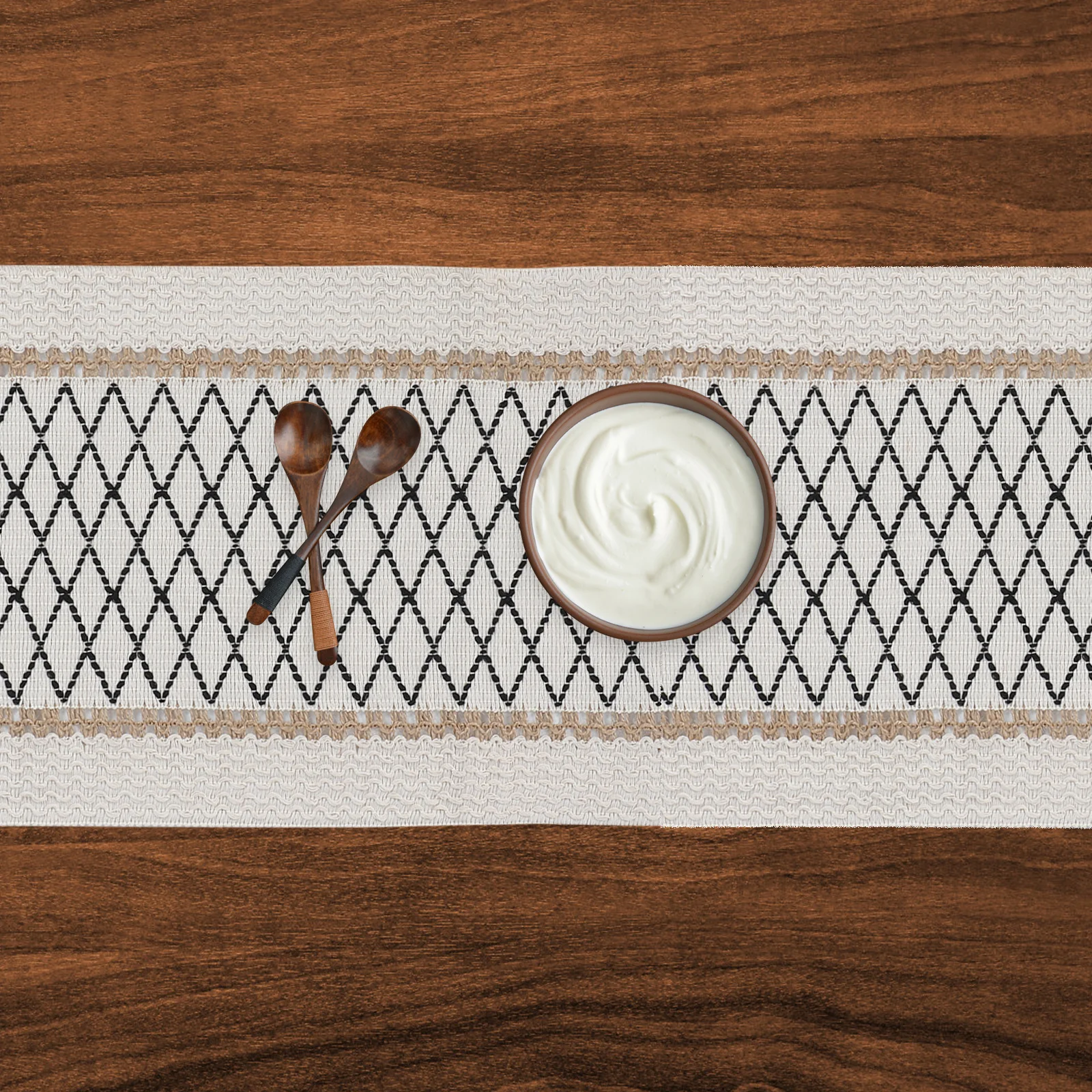 

Tassel Table Runner Wide Range of Applications Home Decoration Scene Setting Banquet Holiday Washable Linen