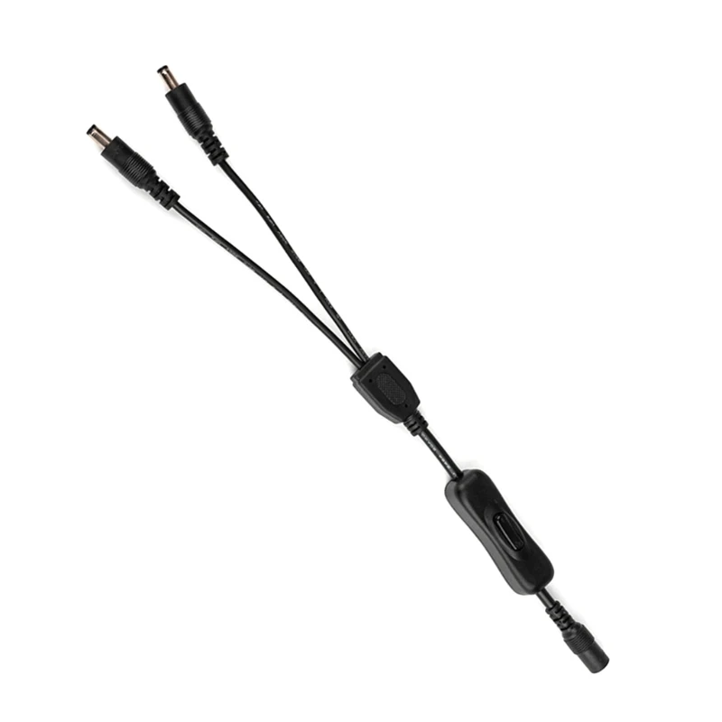 Ccctvカメラ用スイッチアダプターと電源ケーブル,DC電源ジャック,5.5x2.1mm, 1メスから2,3,4,5,6オスプラグ