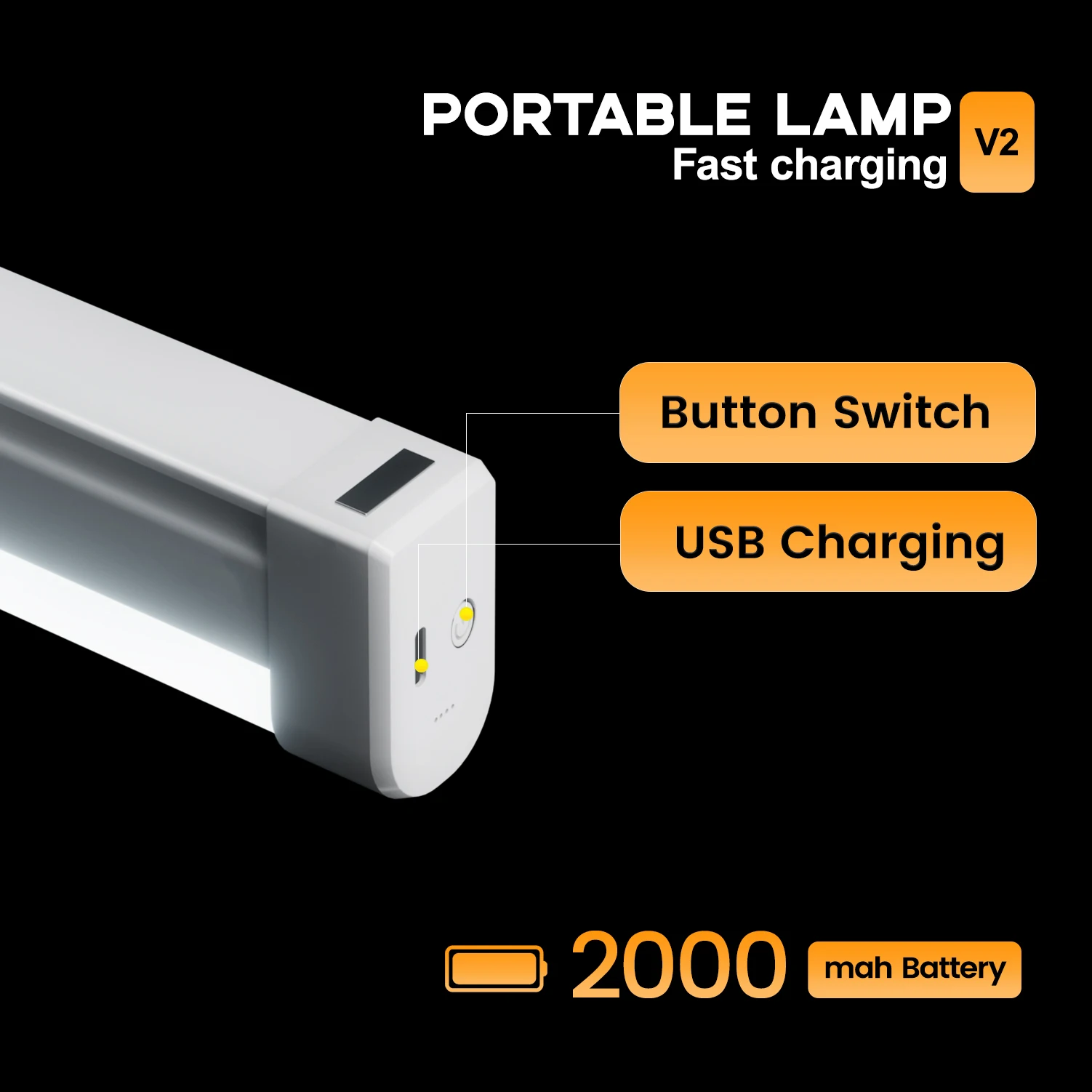 3‑Pack Long Magnetic Hook Rechargeable Lights – USB, Magnetic+Hook Mount, Side Flashlight, Digital Display, Long Runtime. Perfect for Outages, Car Repair, Night Markets, Camping, Garage, Reading.