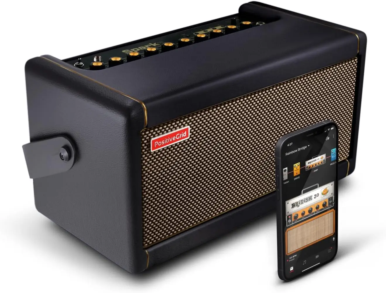 Grid Spark 40-Watt Combo Practice Guitar Amplifier Electric Bass and Acoustic Guitar Amp with Spark Mobile App