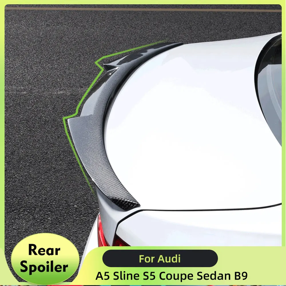 

Car Rear Trunk Boot Racing Wing Carbon Fiber Spoiler For Audi A5 B9 Sline S5 Coupe Sedan 2017-2022 Rear Trunk Spoiler Wing