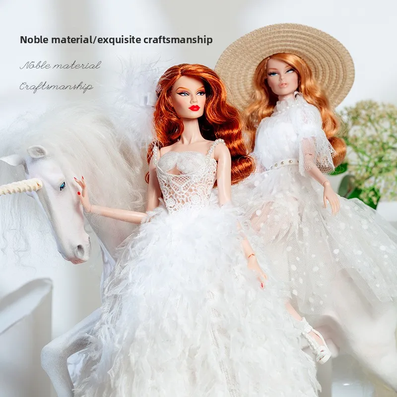 Xianxian 人形服スーツ 1/6 アニメ BJD スーパーモデル人形服アクセサリーフェザードレスガーゼスカート女の子 DIY おもちゃコレクター