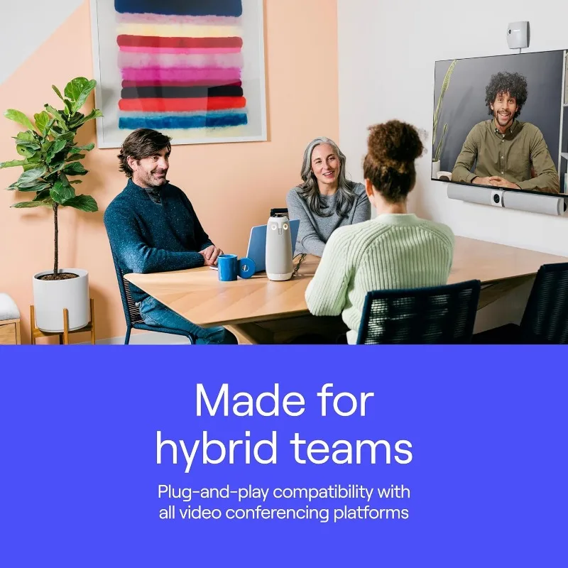 Сова для встреч 3–360 °   Камера для конференц-зала HD 1080p, сертифицированная для Microsoft Teams с зумом, Google Meet — настройка Plug & Play