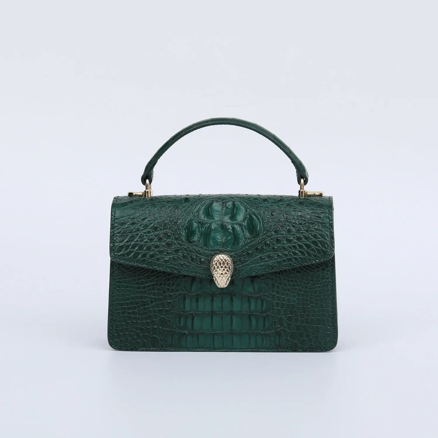 

2025 New Design Crocodile Bone Leather Women's Handbag Genuine Leather Lady Shoulder Crossbody Bag Fashion Small Square Bag 45