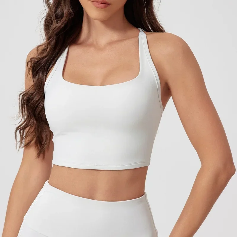 

Seamless Yoga Bra Backless Skin-friendly Nude Backless Adjustable Shoulder Strap Sports Bra Running Fitness Yoga Underwear Women