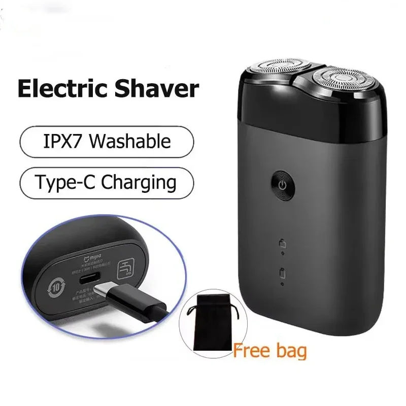 XIAOMI New S100 Electric Shaver Twin Blade Portable Dry Wet Razor Beard Trimmer Cutter USB Rechargeable For Men Razors Machine