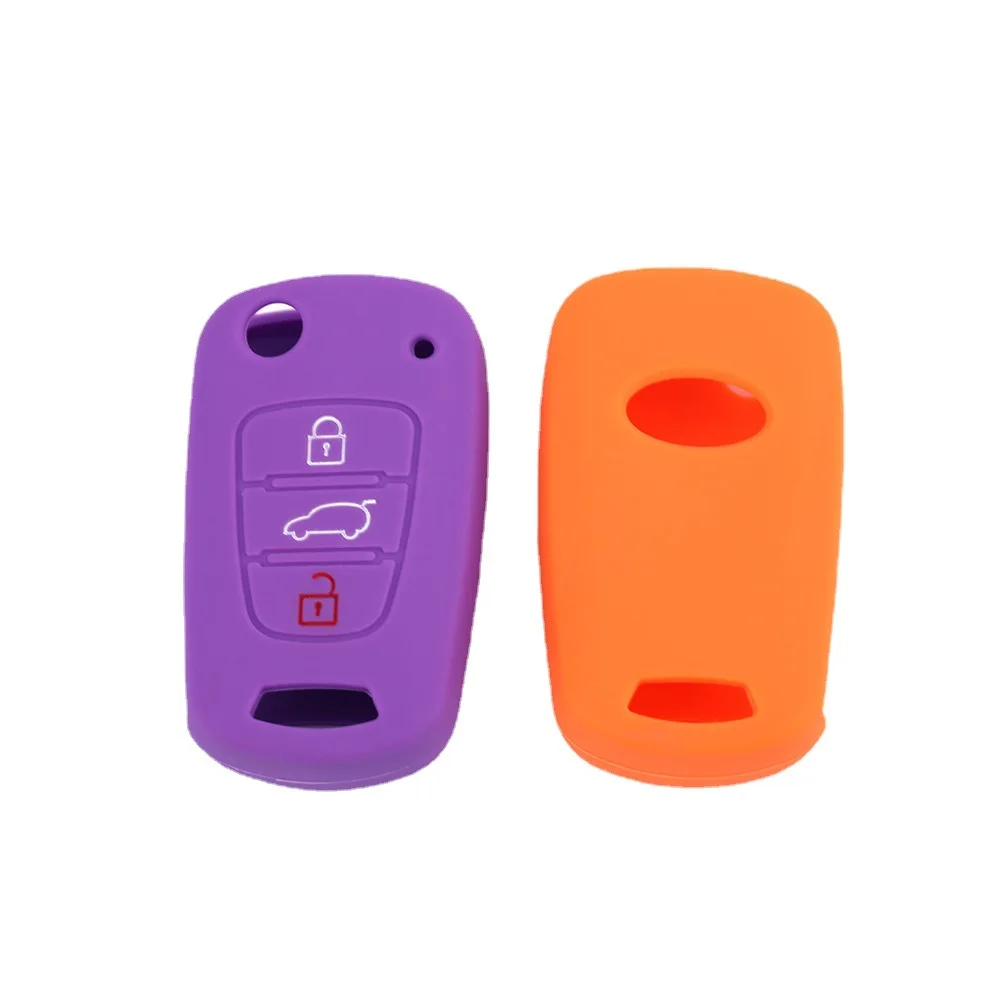 

Для Kia K4K3K2 Складной 3-кнопочный силиконовый чехол для ключей для спортивного автомобиля Чехол для ключей Smart Running Защитный чехол с дистанционным управлением