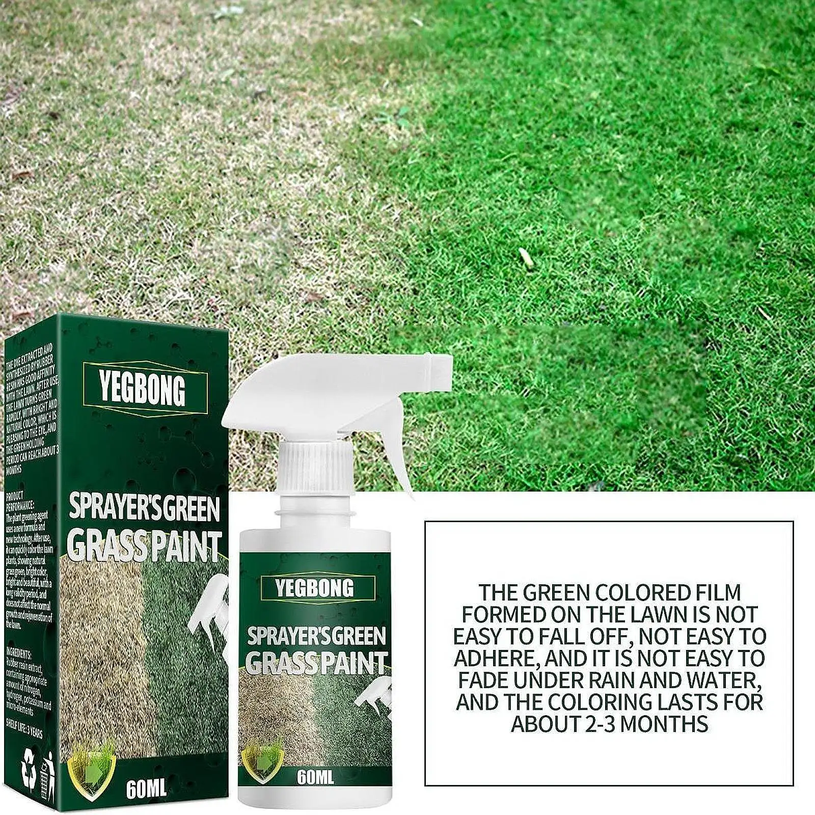 Lawn Colorants Water Based Green Grass Spray Easy Use Grass Dye for Garden Lawn Irrigation and Care