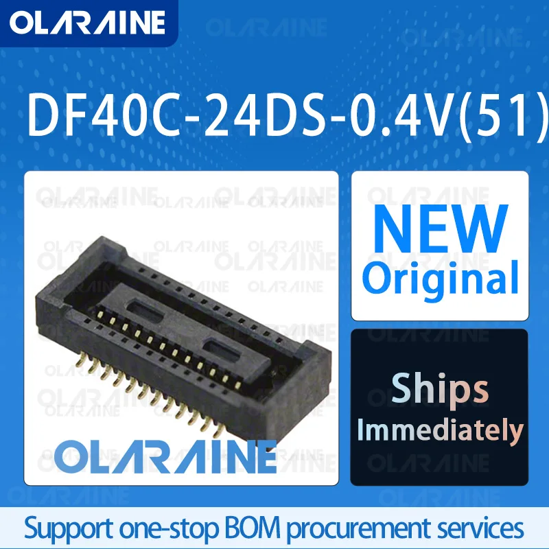 

20/50/100Pcs DF40C-24DS-0.4V(51) 100% brand new and original IC chip Mezzanine connectors 24 Position 300 mA