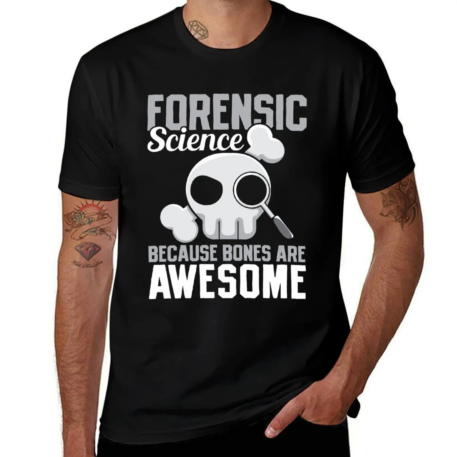 

Forensic Science Forensic Scientist Forensic Investigator T-Shirt Basic Simple Design Short Sleeve Shirt