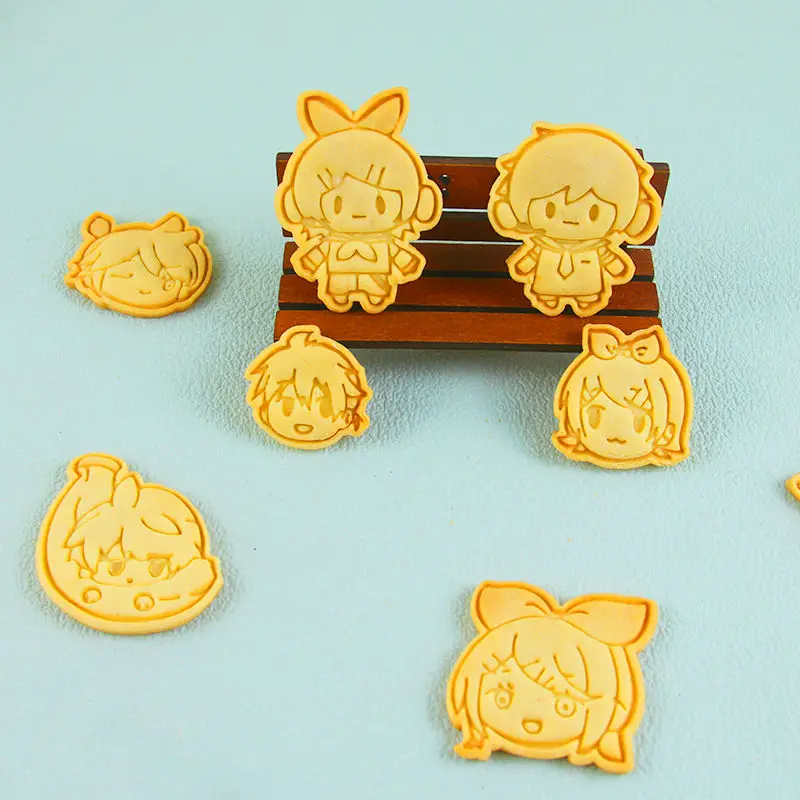 Hatsune Miku cookie mold cartoon animazione bidimensionale periferiche Kagamine Ren super cute cute press cookie baking template