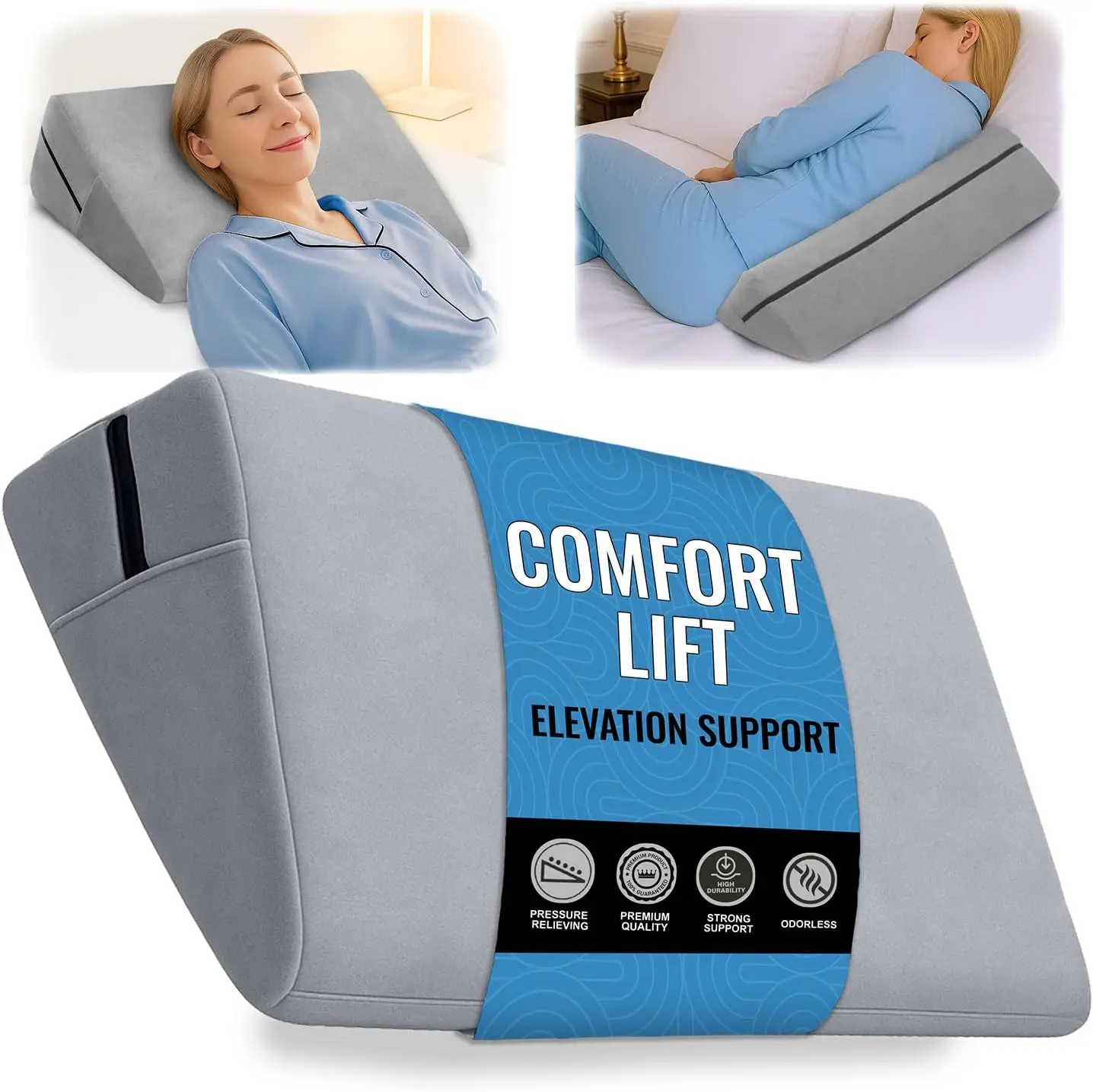 

Многофункциональная клиновидная подушка для лечения апноэ сна, кислотного рефлюкса, устранения храпа, поддержки при беременности и восстановления после операций