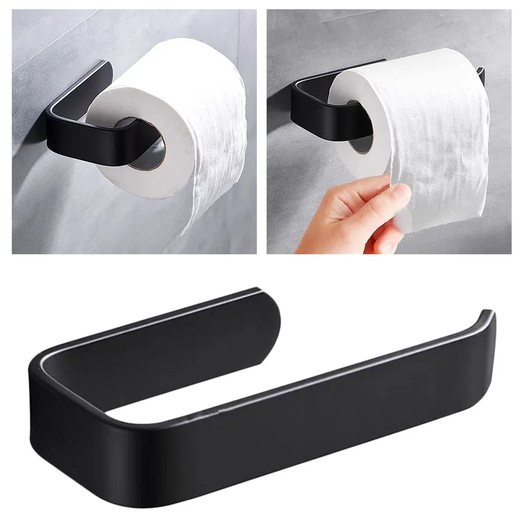 Self-adhesive Towel Rack Wall Mounted Bathroom Items Bathroom Towels Holder Hanger without punching toilet paper holder