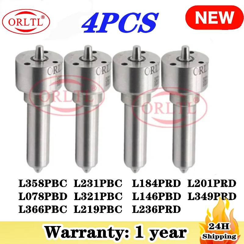 ORLTL L078PBD L349PRD L146PBD L184PBD L358PBC L321PBC L201PRD L231PBC L366PBC L219PBC For Delphi 3/4 Diesel Nozzle 4PCS