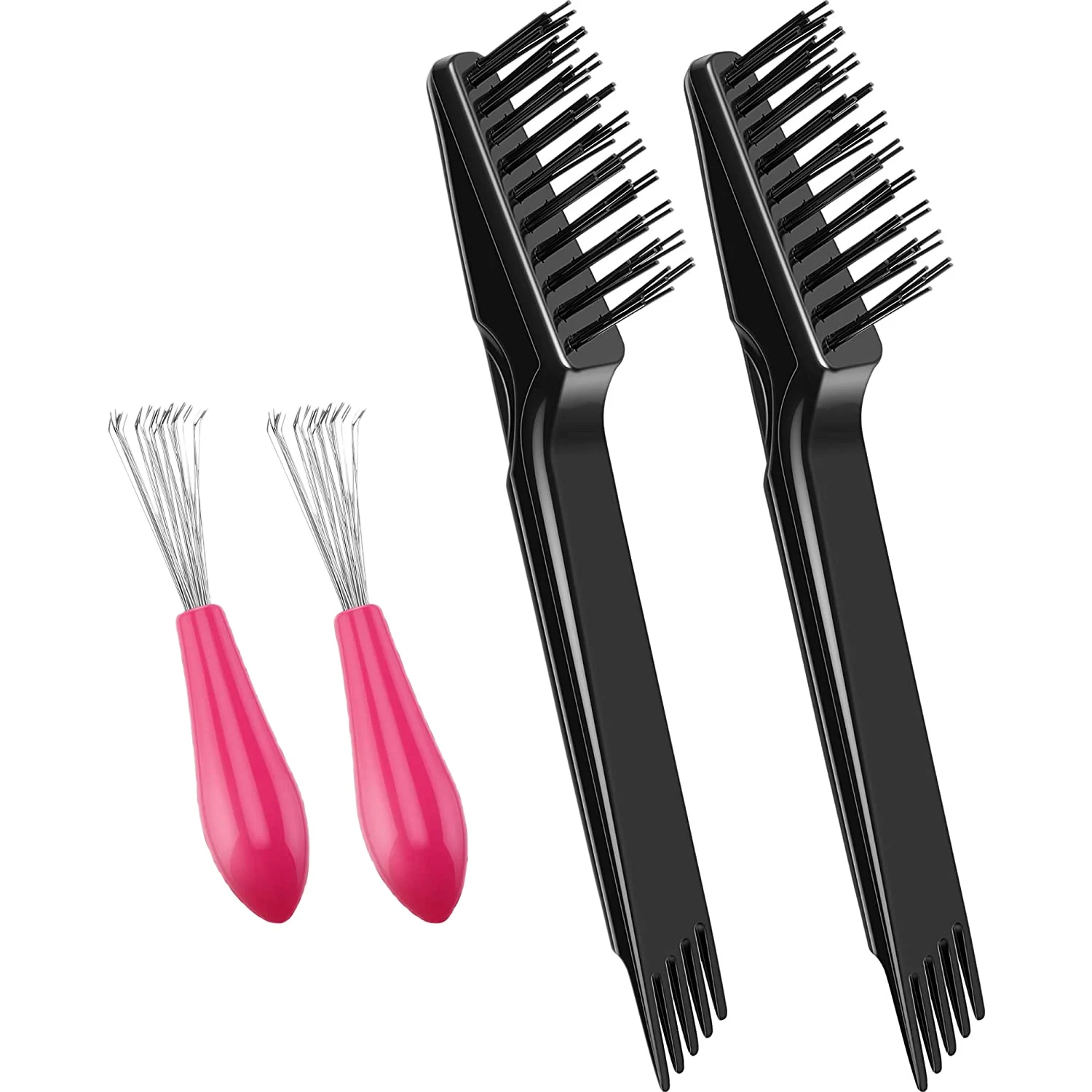 4 件套 Hair Brush Cleaning Tool Comb Cleaning Hairbrush Hair Brush Cleaner Rake for Removing Dirt Home and Salon Use