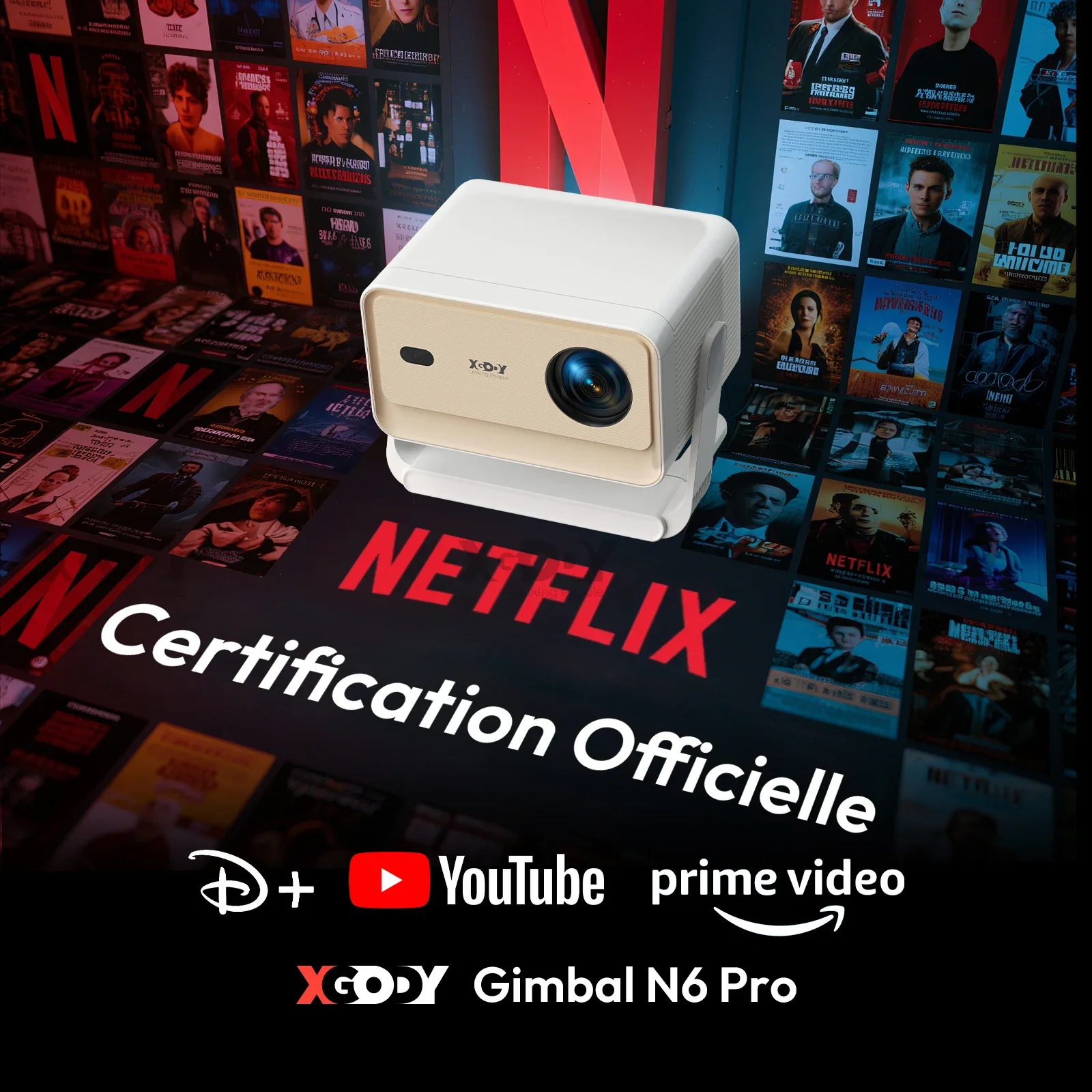 جهاز عرض XGODY FHD 1080P Netflix رسميًا على الحوت OS AI التركيز التلقائي 700 ANSI 25000 لومن بلوتوث ثنائي النطاق واي فاي يدعم 4K #2