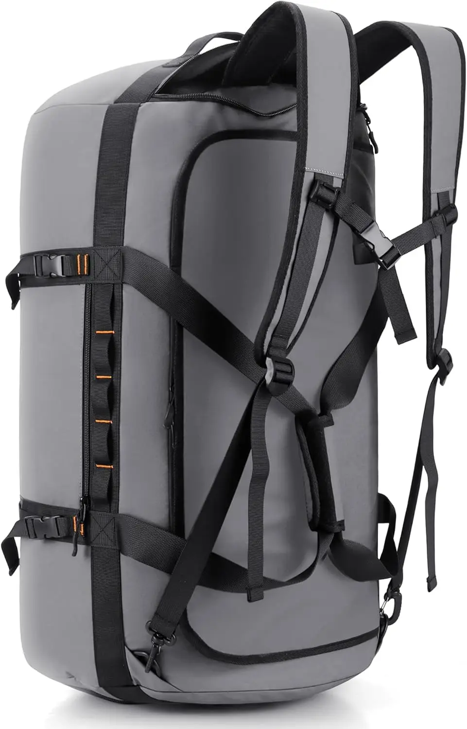 40L/60L/90L Waterproof Duffel Backpack for Travel, Heavy Duty, Grey