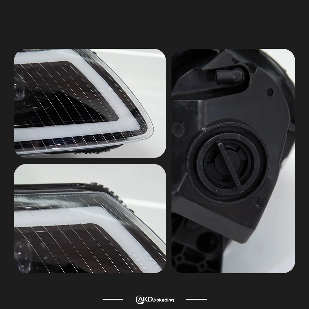 Auto Parts For Audi A6 Headlights 2004-2011 A6L C6 S6 latest Styling LED Daytime Lights Dual Projector Car Accesorios Modified