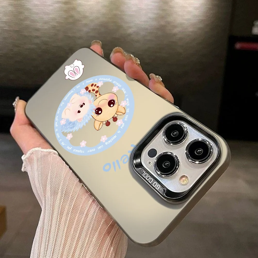 Case For Vivo Y91C Y91i Y93 Y95 1820 2015 V30E V17 V2026 V2029 S1 Pro Cartoon Animals Cover Vivo1811 1816 1920 1906 IMD Plating