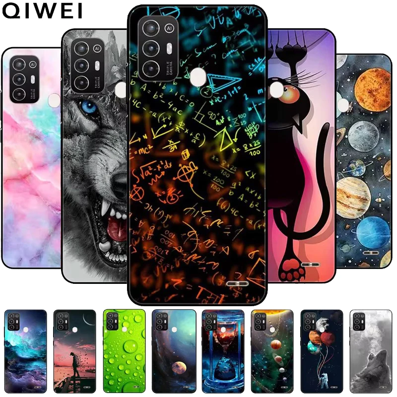 Para ZTE Blade A52 4G funda a prueba de golpes TPU parachoques silicona suave cubierta de teléfono para Blade A52 A 52 fundas BladeA52 Wolf Lions pintadas
