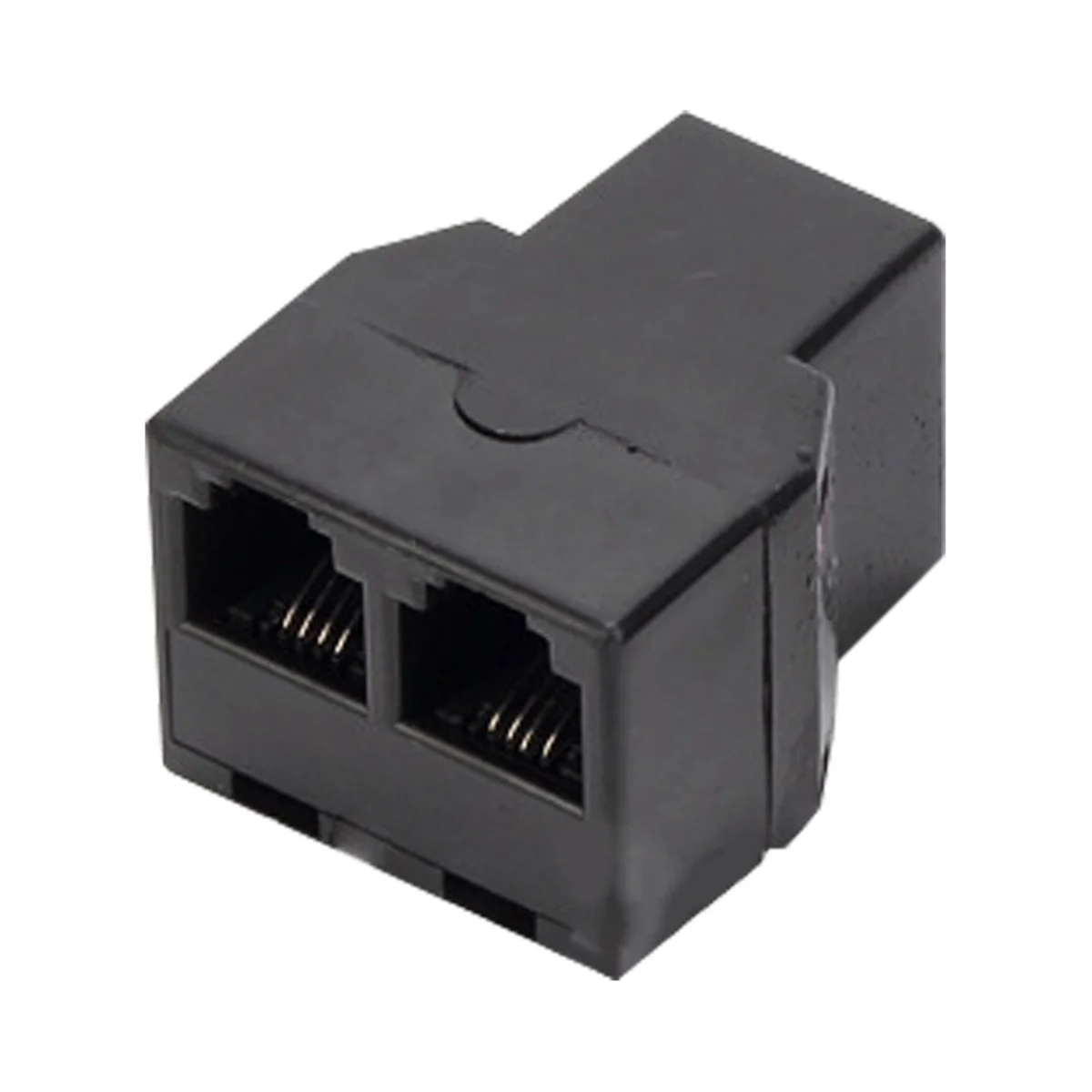 2PCS RJ11 โทรศัพท์สาย Splitter 15 ซม.6P4C 2 พอร์ตสายโทรศัพท์ Splitter Adapter