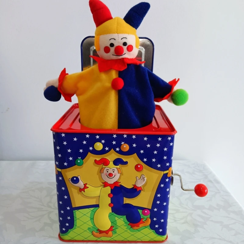 

Europe And The United States Classic Jack In The Box Hand-cranked Music Box Clown Series Three-dimensional Pattern Design Exquis