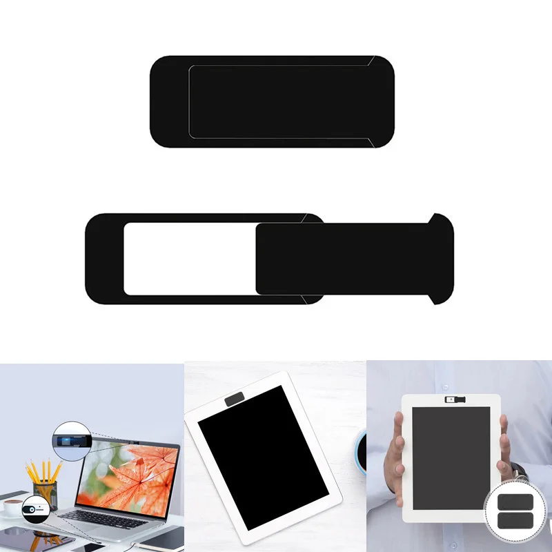 2/4Pcs Webcam Cover Shutter Magnet Slider Plastic Camera Cover For Tablet Web Laptop Pc Camera Mobile Phone lens Privacy Sticker