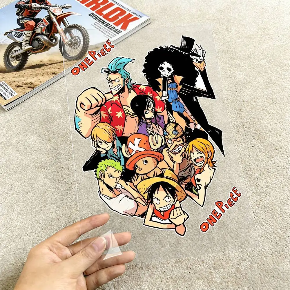 

Светоотражающие наклейки для мотоциклов и шлемов с изображением Monkey D. Луффи и Ророноа Зоро из One Piece, 3M, для ночной безопасности в темноте.