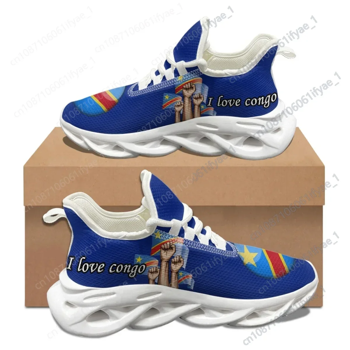 

I Love Congo Country Flag Pattern Couple Shoes Autumn Winter Tennis Sneaker Work Hospital Jogging Lightweight Lace Up Footwear