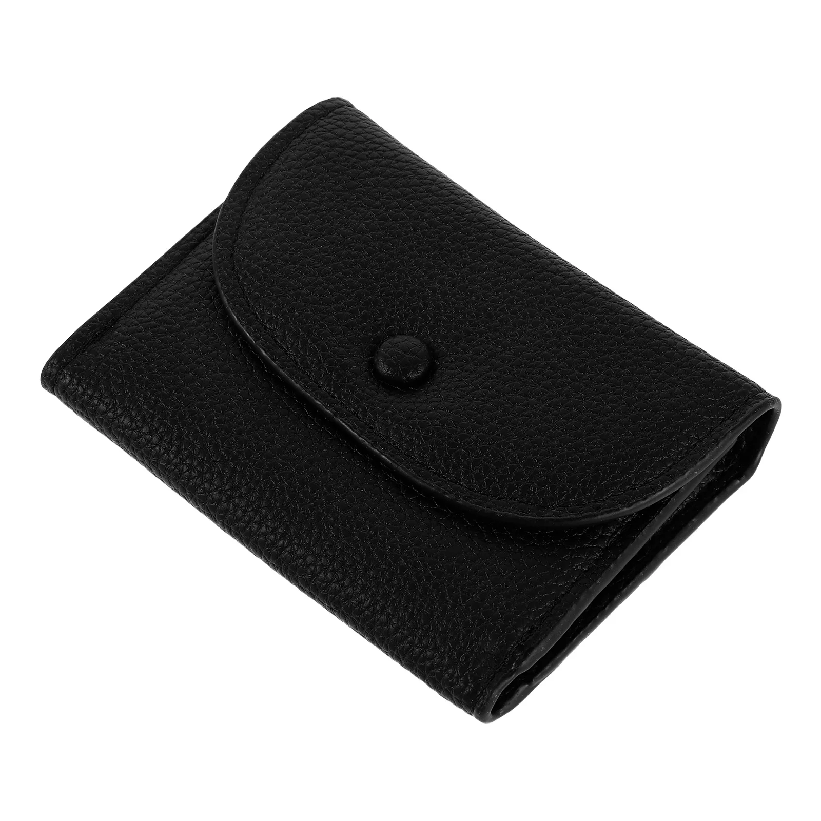 

Ultra-Thin Small Wallet Black Slim PU Coin Pouch Mini Card Holder for Women Men Travel Shopping Daily Use Change Purse